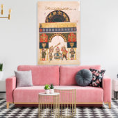 Een Indiaas astrologisch schema Canvas Afdruk (Insitu (Woonkamer))