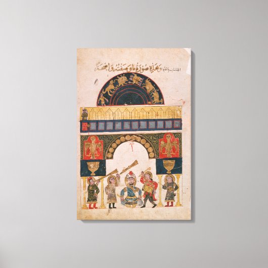 Een Indiaas astrologisch schema Canvas Afdruk (Voorkant)