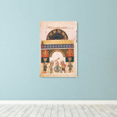 Een Indiaas astrologisch schema Canvas Afdruk (Insitu (Houten vloer))