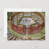 Een Indiaas dorp Briefkaart (Voorkant / Achterkant)