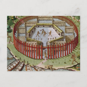 Een Indiaas dorp Briefkaart