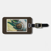 Een Indiase hoofdportret van Arapahoe Bagagelabel (Voorkant horizontaal)