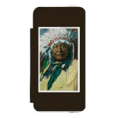 Een Indiase hoofdportret van Arapahoe Incipio iPhone Portemonnee Hoesje (Voorkant Agenda)