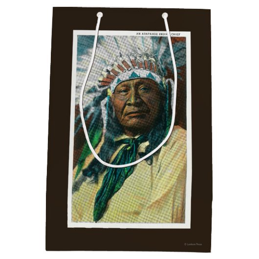 Een Indiase hoofdportret van Arapahoe Medium Cadeauzakje (Achterkant)