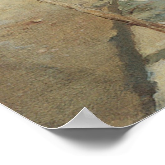 Een Indische Pueblo, Laguna, New Mexico door Moran Poster (Hoek)