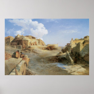 Een Indische Pueblo, Laguna, New Mexico door Moran Poster