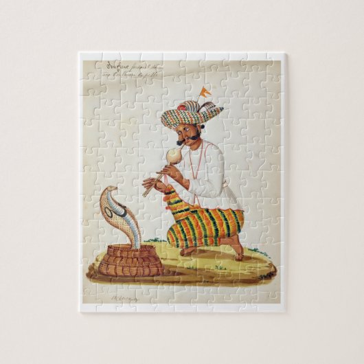 Een Indische slang-opper met een Cobra, van een Fr Legpuzzel (Verticaal)