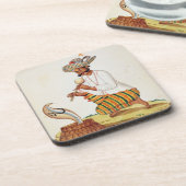 Een Indische slang-opper met een Cobra, van een Fr Onderzetter (Linkerzijde)