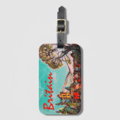 Een Indiyllic Britse dorpsschets Bagagelabel (Voorkant (verticaal))