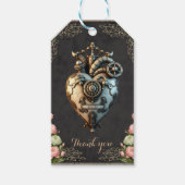 Een indrukwekkend steampunk hart cadeaulabel (Voorkant)