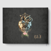 Een indrukwekkend steampunk hart gastenboek (Achterkant)