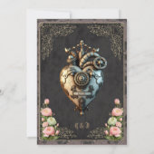 Een indrukwekkend steampunk hart kaart (Achterkant)