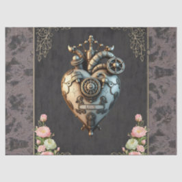 Een indrukwekkend steampunk hart tissuepapier