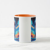 Een indrukwekkende leeuw die ruwt. mok (Midden)