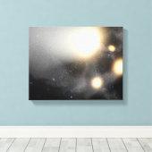 Een ineenstorting van sterrenstelsels canvas afdruk (Insitu (Houten vloer))