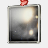 Een ineenstorting van sterrenstelsels metalen ornament (Links)