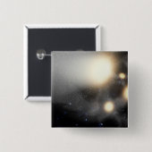 Een ineenstorting van sterrenstelsels vierkante button 5,1 cm (Voorkant /achterkant)