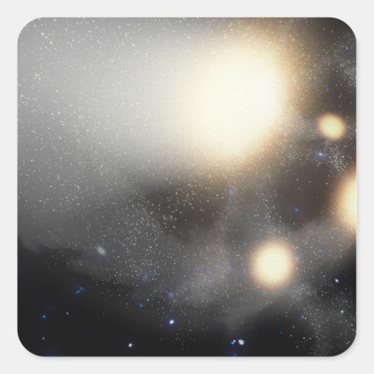 Een ineenstorting van sterrenstelsels vierkante sticker (Voorkant)