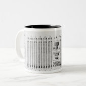 Een infanteriebehandelingsbehuizing tweekleurige koffiemok (Voorkant links)