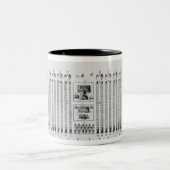 Een infanteriebehandelingsbehuizing tweekleurige koffiemok (Center)