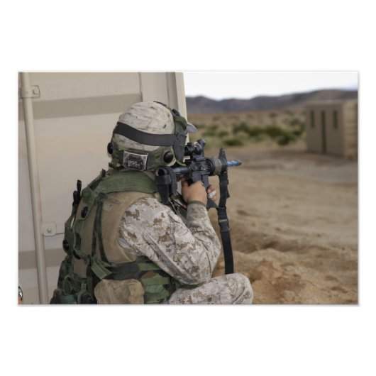 Een infanterieverkenner foto afdruk (Voorkant)