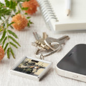 Een infanterieverkenner richt zijn wapen op sleutelhanger (Zijkant)