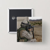 Een infanterieverkenner vierkante button 5,1 cm (Voorkant /achterkant)