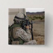 Een infanterieverkenner vierkante button 5,1 cm (Voorkant)