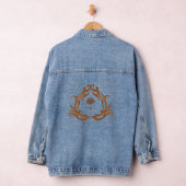 Een ingelijste bloem denim jacket (Hangar)