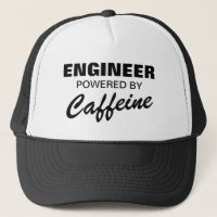 Een ingenieur met een caffeine grappige vrachtwage