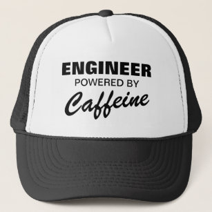Een ingenieur met een caffeine grappige vrachtwage trucker pet