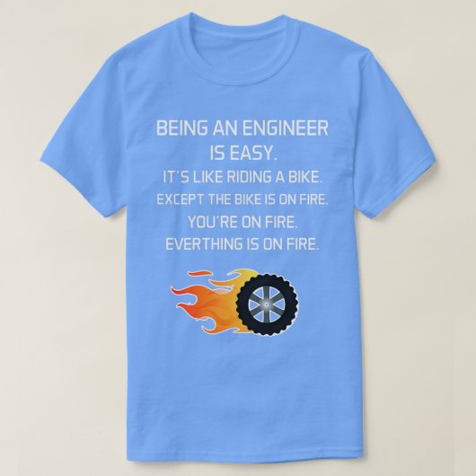 Een ingenieur zijn is Easy Itx27s als het leiden v T-shirt (Design voorkant)