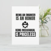 Een ingenieur zijn is een eer mechanisch zijn is aankondiging (Staand voorkant)