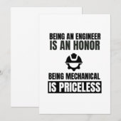 Een ingenieur zijn is een eer mechanisch zijn is aankondiging (Voorkant / Achterkant)