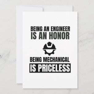 Een ingenieur zijn is een eer mechanisch zijn is aankondiging