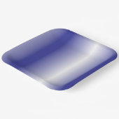 Een ingewikkeld blauw geometrisch patroon met symm papieren bordje (Gebogen)