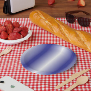 Een ingewikkeld blauw geometrisch patroon met symm papieren bordje