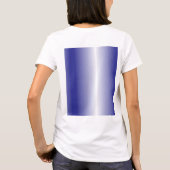 Een ingewikkeld blauw geometrisch patroon met symm t-shirt (Achterkant)
