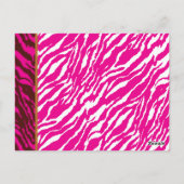 Een ingewikkeld bloemmotief in roze en wit, art briefkaart (Achterkant)