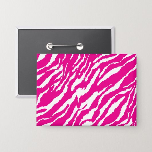 Een ingewikkeld bloemmotief in roze en wit, art button (Voorkant / Achterkant)