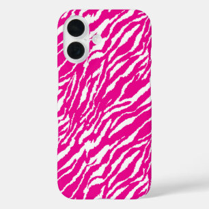 Een ingewikkeld bloemmotief in roze en wit, art iPhone 16 hoesje