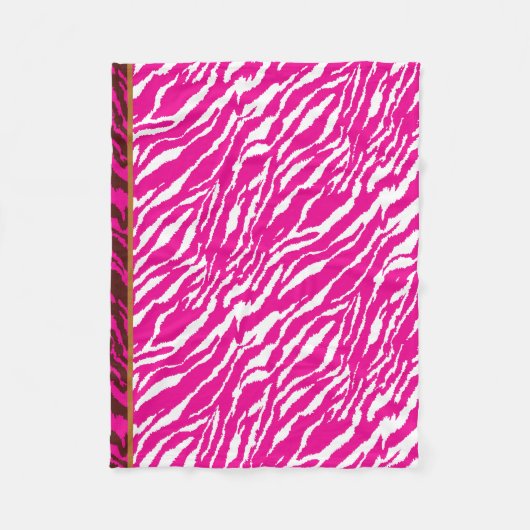 Een ingewikkeld bloemmotief in roze en wit, art fleece deken (Voorkant)