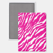 Een ingewikkeld bloemmotief in roze en wit, art magneet (Voorkant / Achterkant)