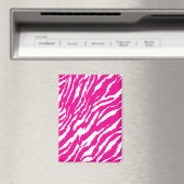 Een ingewikkeld bloemmotief in roze en wit, art magneet (Insitu (Vaatwasser))