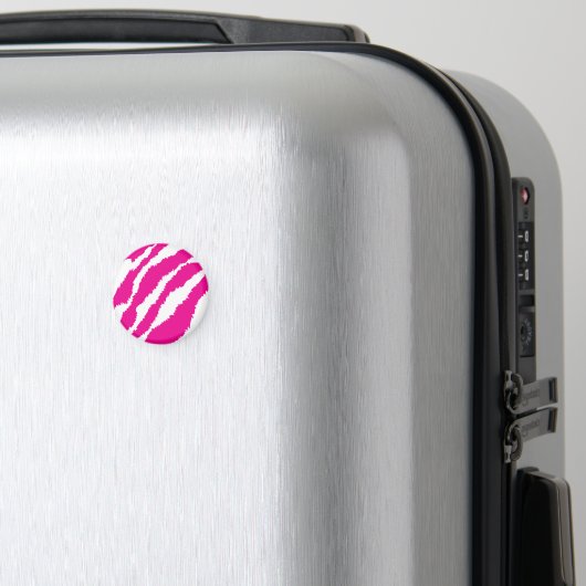 Een ingewikkeld bloemmotief in roze en wit, art magneet (Insitu (bagage))