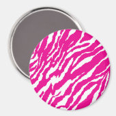 Een ingewikkeld bloemmotief in roze en wit, art magneet (Voorkant / Achterkant)