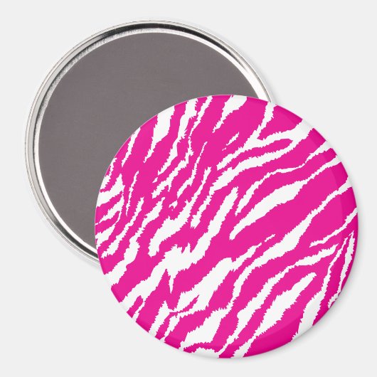 Een ingewikkeld bloemmotief in roze en wit, art magneet (Voorkant / Achterkant)