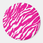 Een ingewikkeld bloemmotief in roze en wit, art magneet (Voorkant)