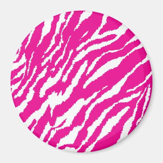 Een ingewikkeld bloemmotief in roze en wit, art magneet (Voorkant)