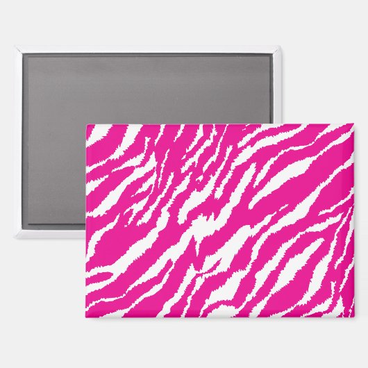 Een ingewikkeld bloemmotief in roze en wit, art magneet (Voorkant / Achterkant)